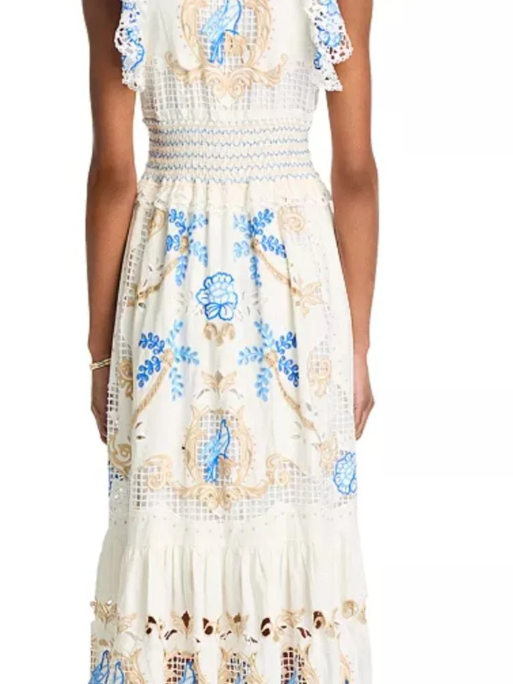 Off-White Romantic Richelieu Maxi Dress - Picture 2 of 10